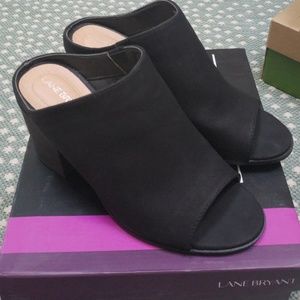 Lanebryant slip on heels  black size 8 wide